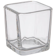 Load image into Gallery viewer, Candle Holders - Chunky Glass Square - Box of 12 with 8-hr tealight
