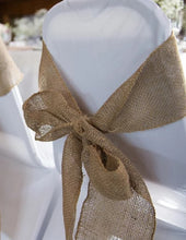 Load image into Gallery viewer, Chair Sash - Burlap Natural
