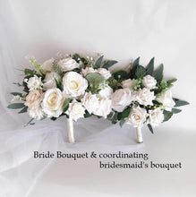 Load image into Gallery viewer, Faux florals - Bride Bouquet - Classic White &amp; Cream
