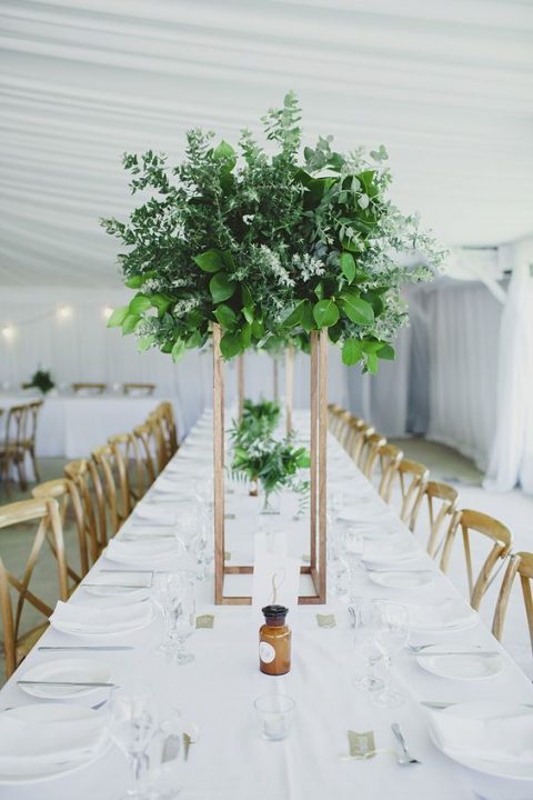 Faux Centers Tall - Classic Greenery Bunch Arrangement