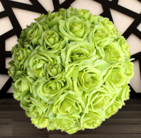 Faux Florals - Accent - Tea Green Flower Ball 12-inch