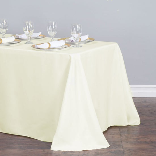 Tablecloth - Rect 8ft Poly - Ivory