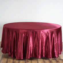 Load image into Gallery viewer, Tablecloth - Round 120&quot; Satin - Burgundy

