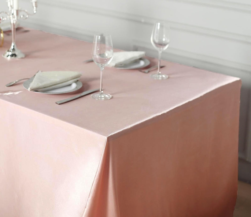 Tablecloth - Rect 8ft Satin - Champagne Blush