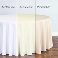 Load image into Gallery viewer, Tablecloth - Round 132&quot; Smooth Poly - Classic White
