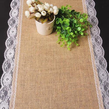 Load image into Gallery viewer, Runner - Burlap with Lace Trim
