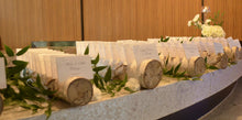 Load image into Gallery viewer, Accents Unique - Birch Logs &amp; Greenery Seating Chart Set
