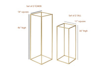 Load image into Gallery viewer, Stand - Tower Frame Gold 46 in - Set of 2
