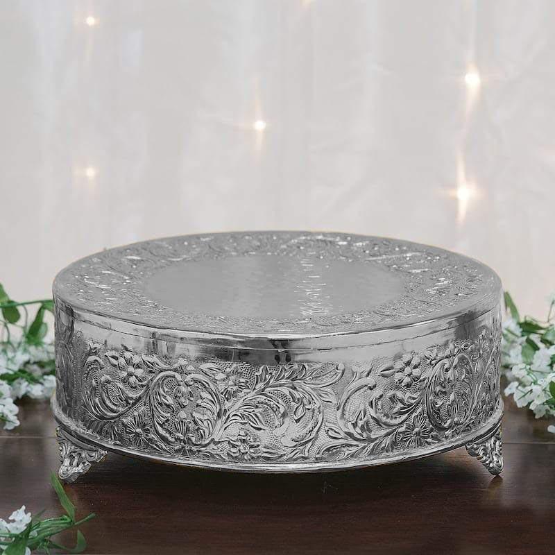 Cake Stand - SILVER Round 18 inch