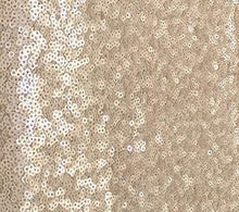 Load image into Gallery viewer, Tablecloth - Rect 8ft Sequin - Matte Champagne Gold
