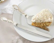Load image into Gallery viewer, Cake Knife, Server &amp; Plate Set - White with Gold Script

