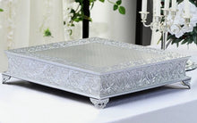 Load image into Gallery viewer, Cake Stand - SILVER Square 22 inch
