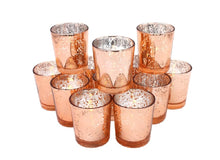 Load image into Gallery viewer, Candle Holders - Rose Gold Mercury - Box of 12 with 8-hr tealight
