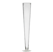 Load image into Gallery viewer, Centerpiece Holder Tall - Trumpet Vase Clear Glass 24&quot; high
