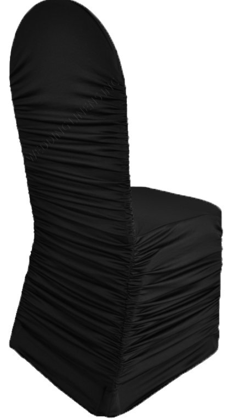 Chair Covers - Ruched - Black – Curbside Bride