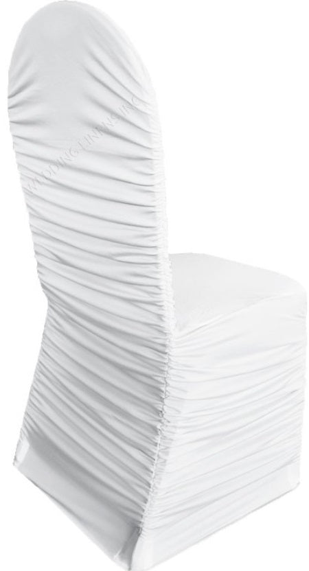 Chair Covers - Ruched - White