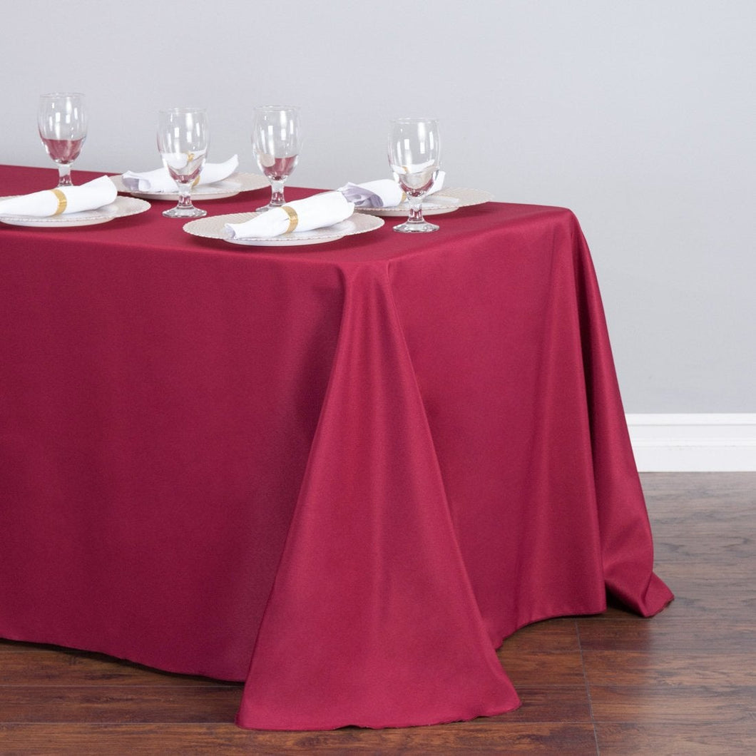 Tablecloth - Rect 8ft Poly - Burgundy