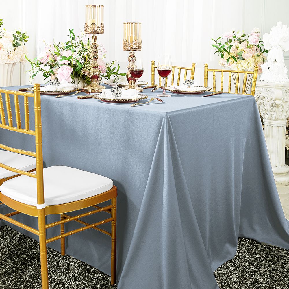 Tablecloth - Rect 8ft Poly - Dusty Blue
