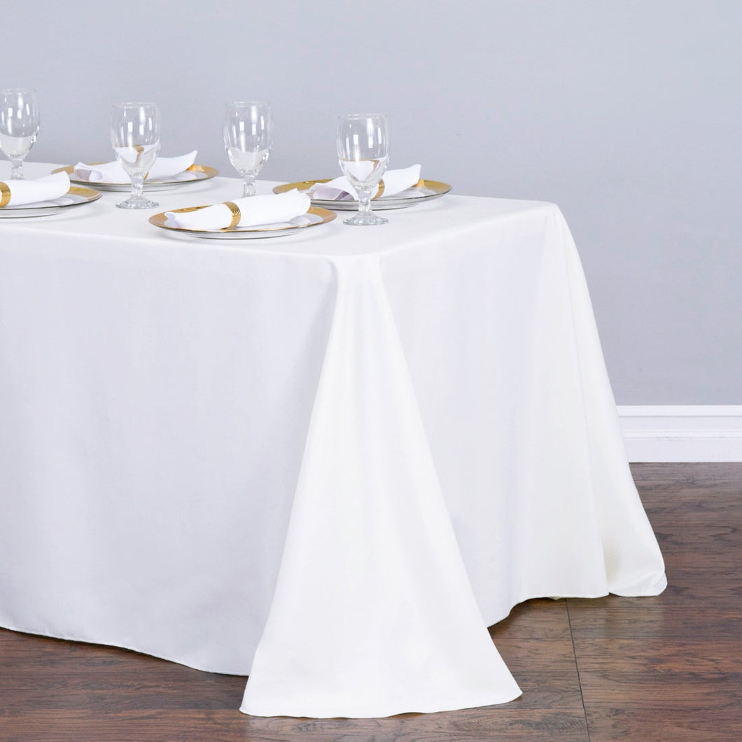 Tablecloth - Rect 8ft Poly - Classic White