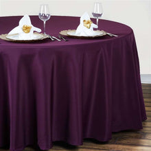 Load image into Gallery viewer, Tablecloth - Round 120&quot; Smooth Poly - Eggplant
