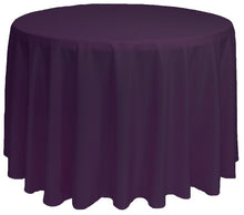 Load image into Gallery viewer, Tablecloth - Round 120&quot; Smooth Poly - Eggplant
