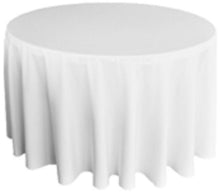 Load image into Gallery viewer, Tablecloth - Round 120&quot; Smooth Poly - Classic White
