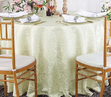 Load image into Gallery viewer, Tablecloth - Round 132&quot; Damask - Ivory
