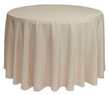 Load image into Gallery viewer, Tablecloth - Round 120&quot; Smooth Poly - Beige
