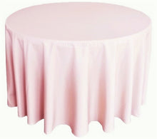 Load image into Gallery viewer, Tablecloth - Round 120&quot; Smooth Poly - Pastel Pink
