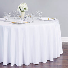 Load image into Gallery viewer, Tablecloth - Round 132&quot; Smooth Poly - Classic White
