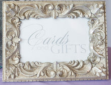 Load image into Gallery viewer, Card Holder Sign - Silver Ornate Frame
