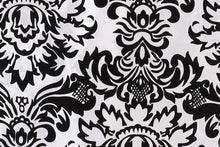 Load image into Gallery viewer, Runner - Damask - white with raised black velvet

