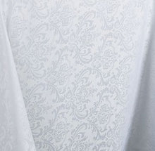 Load image into Gallery viewer, Tablecloth - Rect 8ft Damask - White
