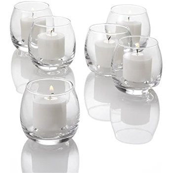 Candle Holders - Roly Polys - Box of 36 with 10-hr mini pillars