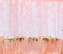 Load image into Gallery viewer, Tablecloth - Rect 8ft Sequin - Rose Gold
