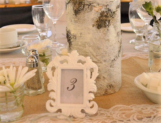 Table Numbers - Baroque WHITE