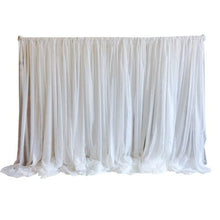 Load image into Gallery viewer, Backdrop TALL - White Sheers - up to 16&#39;H x 14&#39;W
